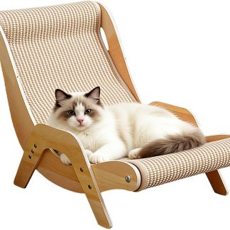 Extra Large Cat Scratching Lounge - Multi-Layer Solid Wood & Sisal, XXL Cat Scratcher and Bed for Large Cats, Furniture Protector with 110lb Capacity