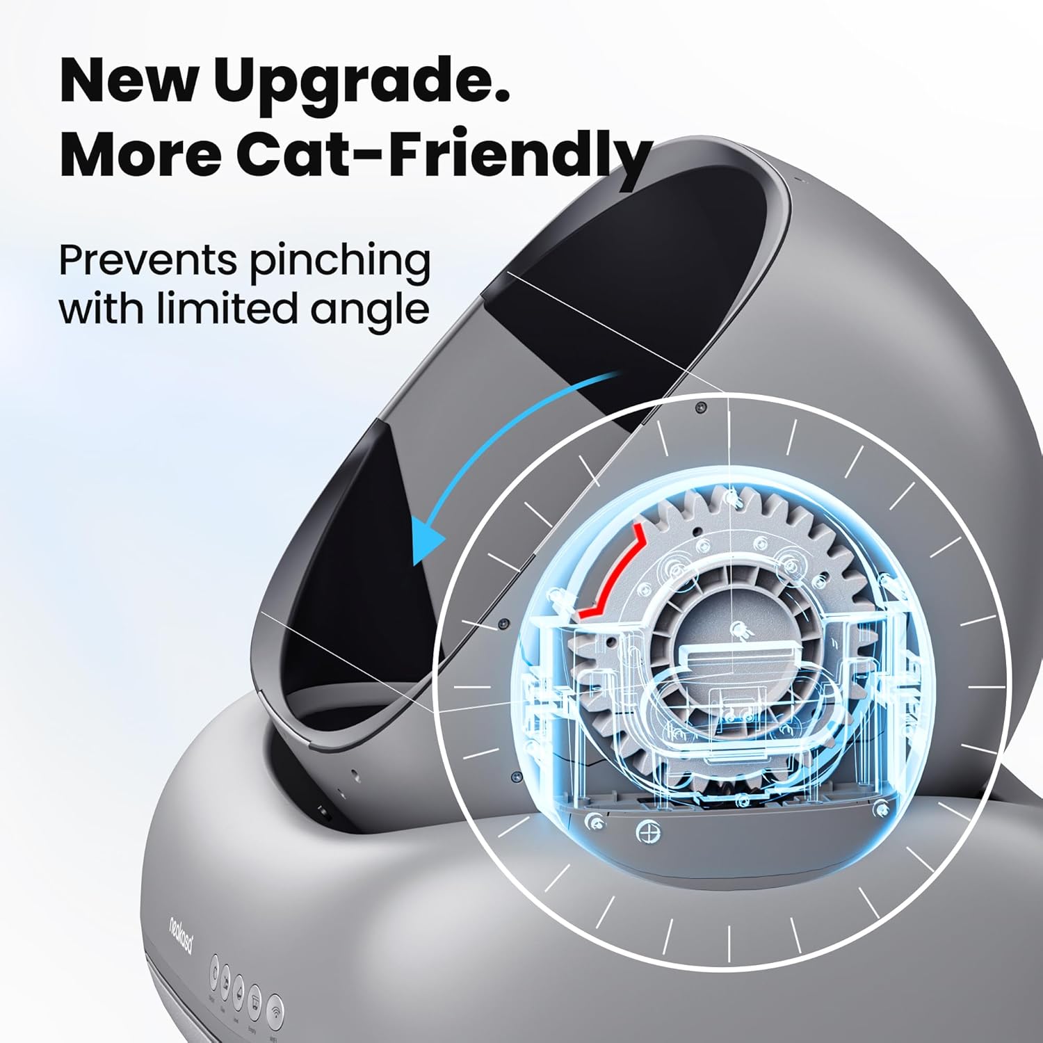 Neakasa M1 Plus Open-Top Self-Cleaning Cat Litter Box, 360° Safety Sensors, Advanced Odor & Leak Control, Automatic for Large & Multi-Cat Homes, Litter Mat & 2 Rolls Refill Bags Included - Image 2