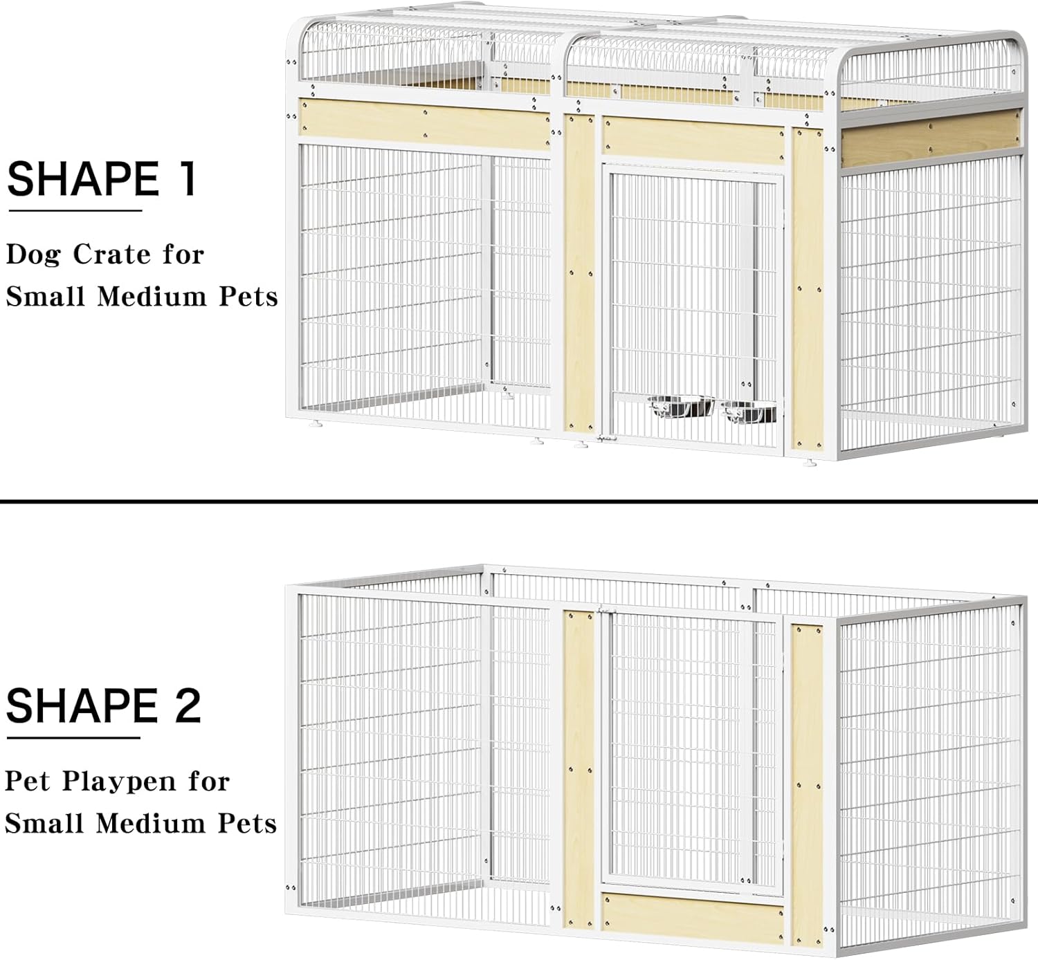 Large Bird Cage for Parakeets Outdoor Bird Aviary Parrot Cage with Perch, Birdcage for Macaws Canaries Parrots Budgie Lovebirds-White (2 Box Set) - Image 5
