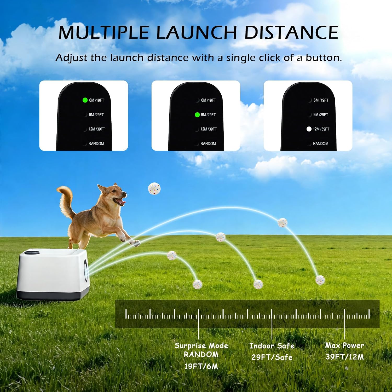 Automatic Dog Ball Launcher, Auto & Manual Dual Mode Dog Ball Thrower, Interactive Dog Toy for Boredom & Brain Stimulation with 4 ETPU Balls, Indoor Outdoor Use for All Breeds - Image 5