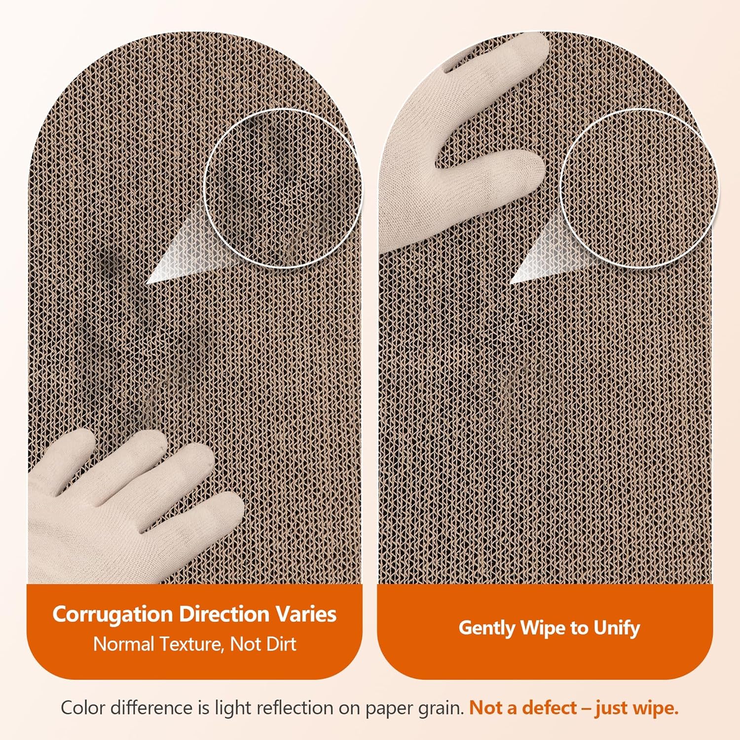 Cat Scratcher 2 in 1 Scratchers for Indoor Cats Scratching Board Cardboard, Horizontal Corrugated Scratch Pad for Cats as Beds & Furniture Reversible Sofa Scratch - Image 8
